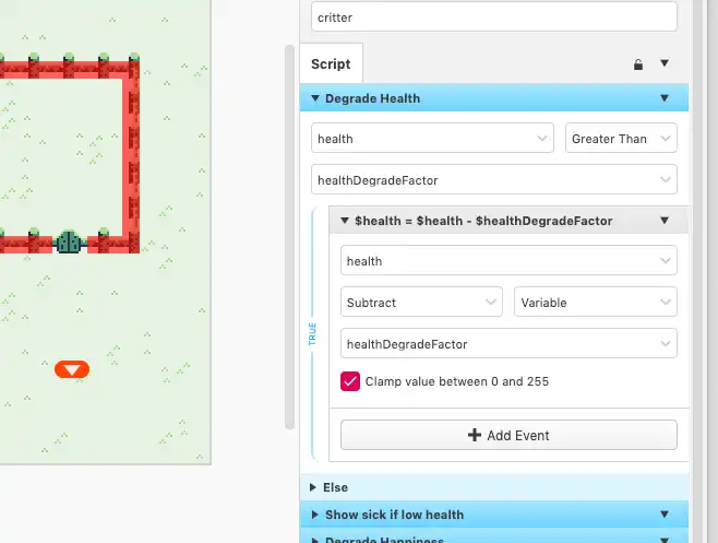 Visual IDE with drag and drop coding logic